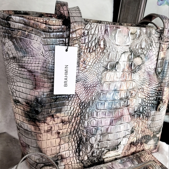 ✨ BRAHMIN 2 SETDesigner Purse Bag Tote + Wallet Wristlet Pouch NWT Melbourne - Picture 7 of 11